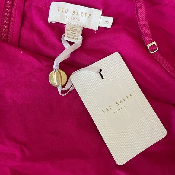 TED BAKER Melnie Drawstring Waist Jumpsuit, Deep Pink size 3 - US 8 - Picture 8 of 10